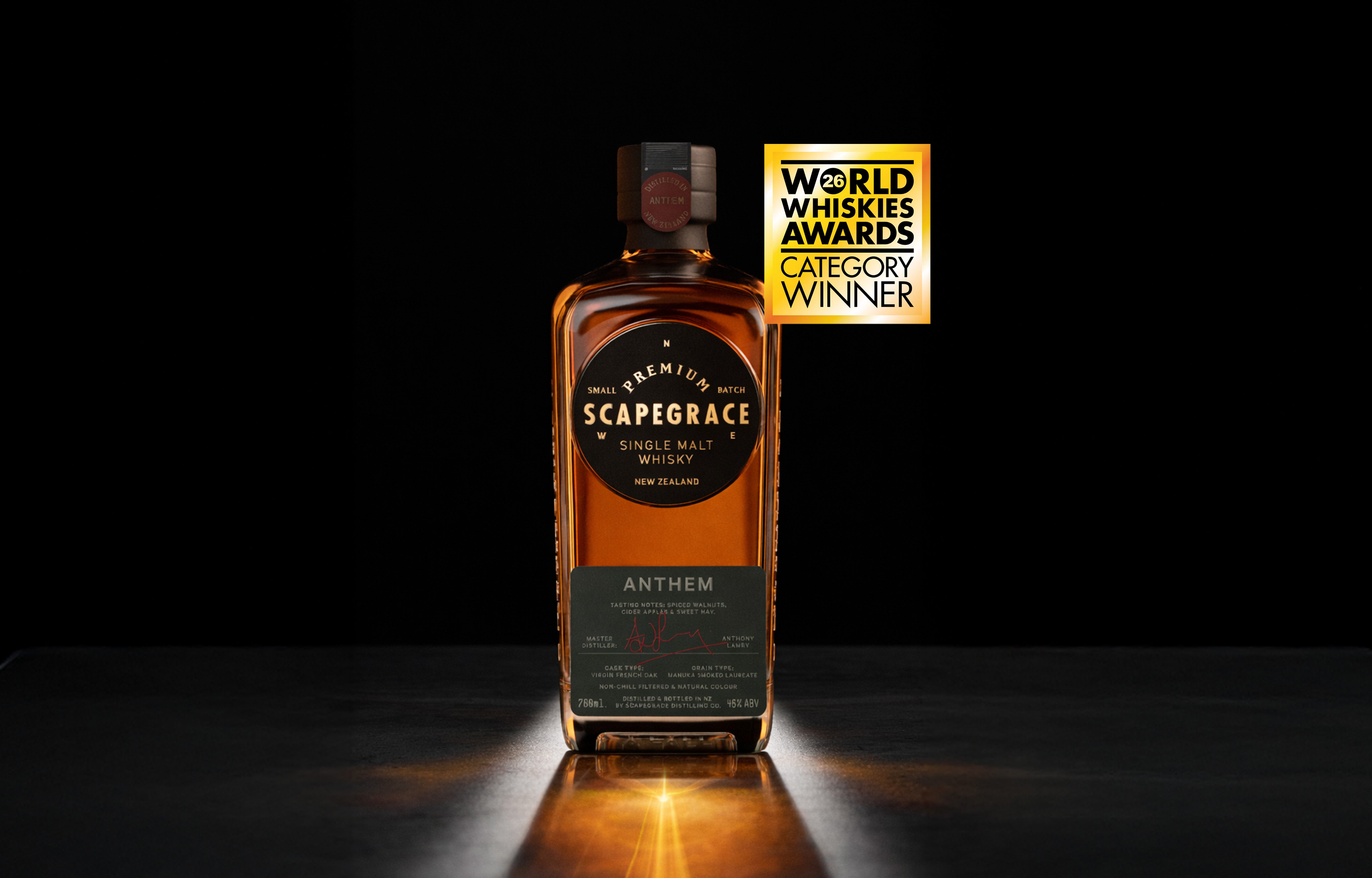 Anthem Whisky Strikes Gold at World Whiskies Awards 2026